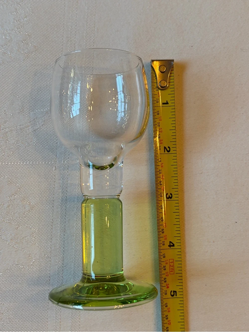 Set of 6 Green Vintage Bormioli Rocco Stemmed Cordial Glasses MCM